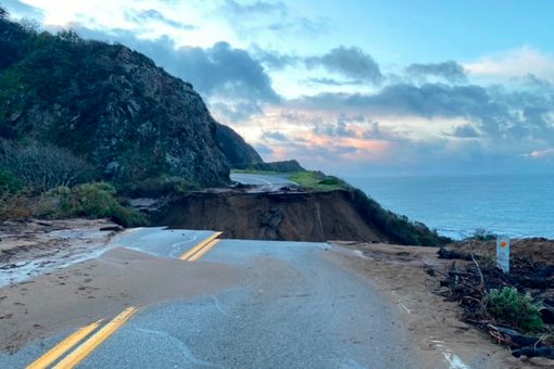 Deadly California storm washes out stretch of iconic Highway, floods homes