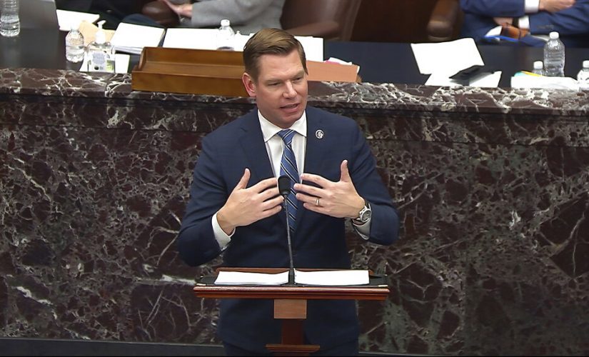Eric Swalwell says God is a woman while discussing Trump impeachment trial
