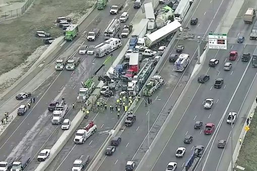Nurse crawls out of massive Texas pile-up, goes to work