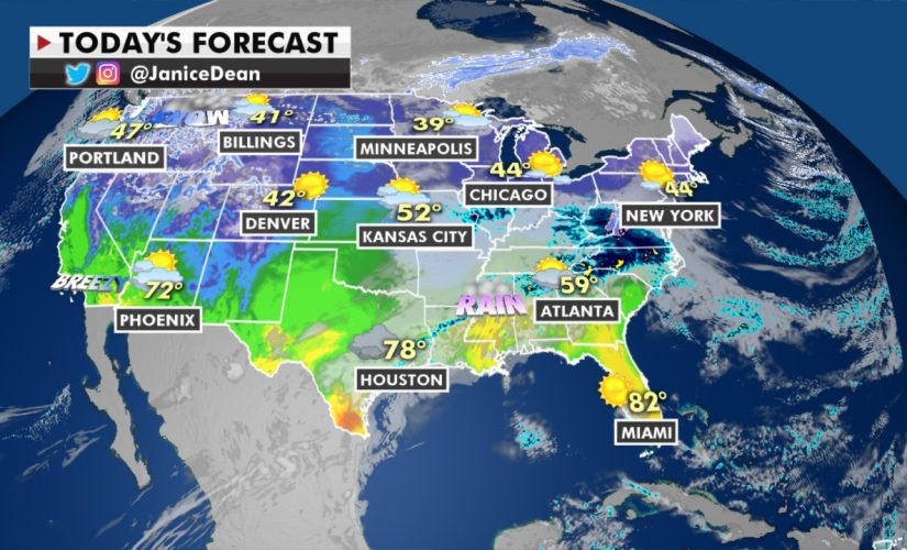Showers, thunderstorms to move through Southern and Eastern US