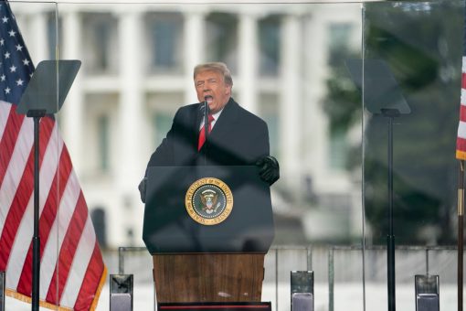 What is Trump being accused of in the Senate impeachment trial?