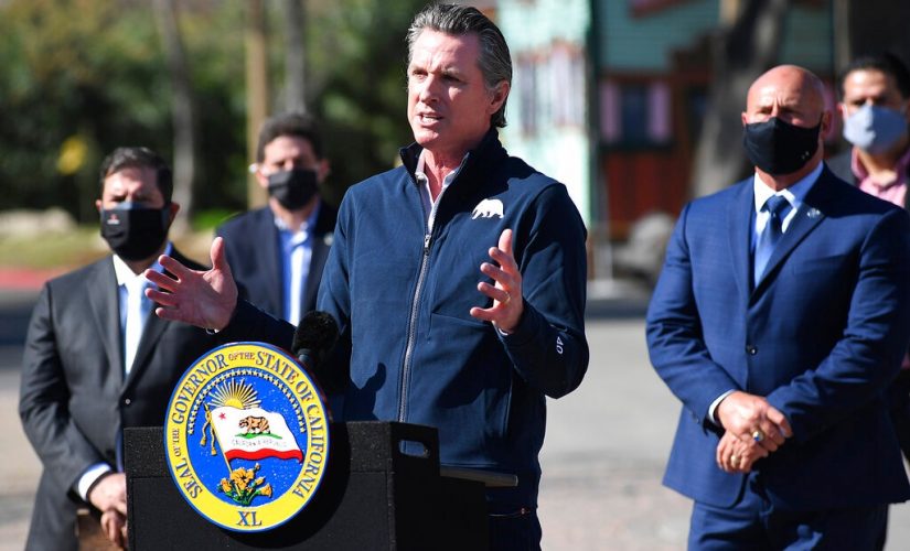 California Governor Newsom’s press conference interrupted by ‘recall’ chants