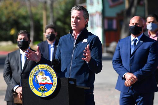California Governor Newsom’s press conference interrupted by ‘recall’ chants