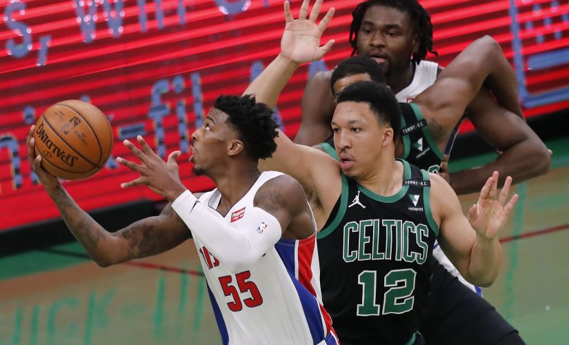 Bey scores 30, hits 7 3s to lead Pistons past Boston 108-102