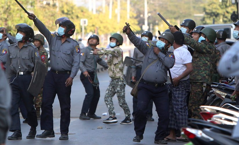 Burma security forces continue protest intimidation, US embassy authorizes voluntary evacuation