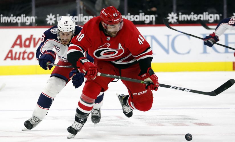 Hurricanes erase early deficit, beat Blue Jackets 7-3