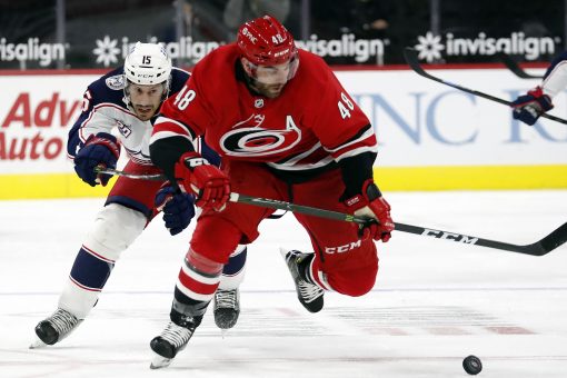 Hurricanes erase early deficit, beat Blue Jackets 7-3
