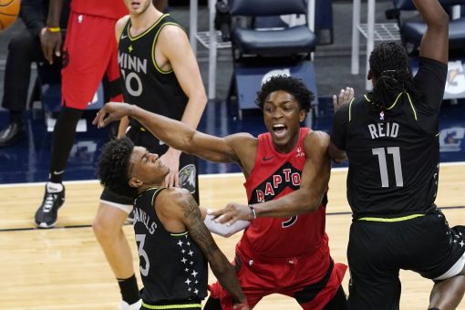 Raptors score last 11 to defeat Timberwolves 86-81