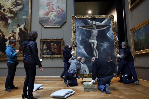The Louvre undergoing renovations during coronavirus closure