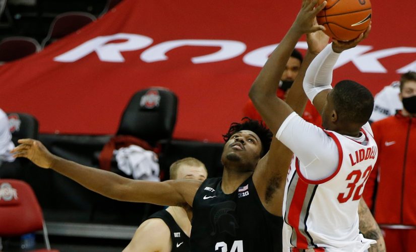 Liddell leads No. 13 Ohio St over skidding Michigan St 79-62