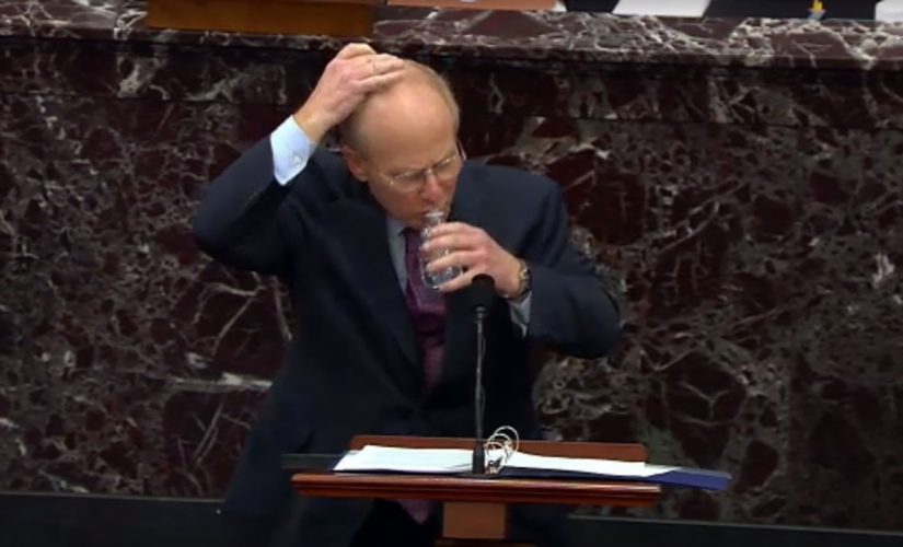 Why Trump lawyer David Schoen covered his head with every sip of water