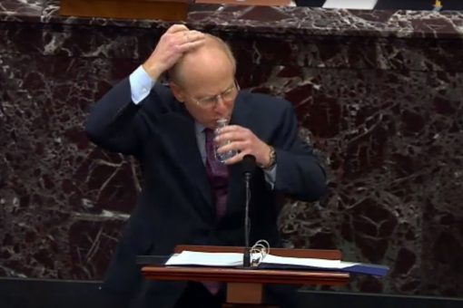 Why Trump lawyer David Schoen covered his head with every sip of water