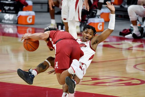 No. 20 Arkansas’ big run flusters No. 6 Alabama