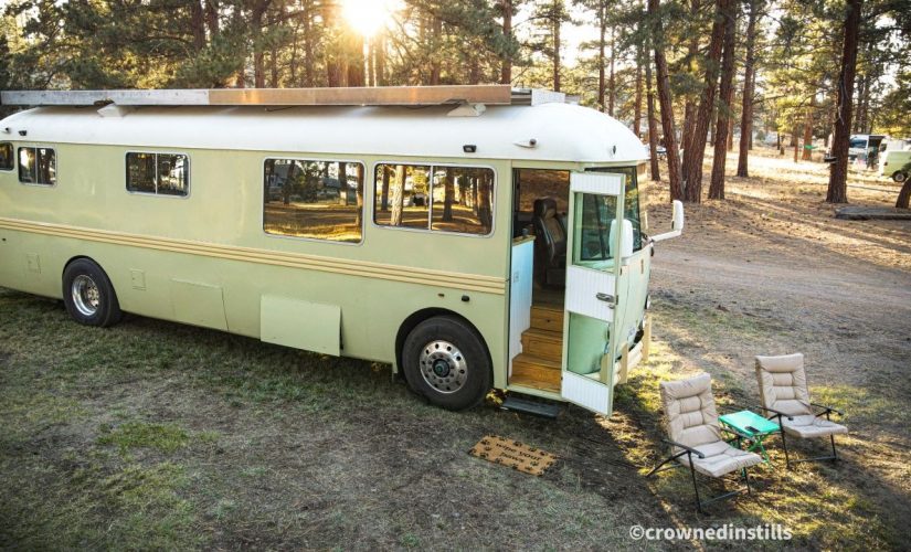 Man and wife renovate family-owned school bus, plan to recreate ’70s road trip
