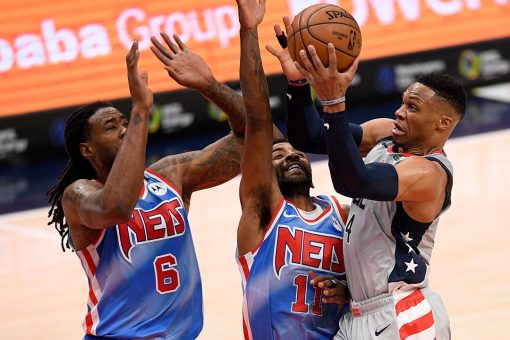 Westbrook, Beal hit late 3s, Wizards stun Nets 149-146