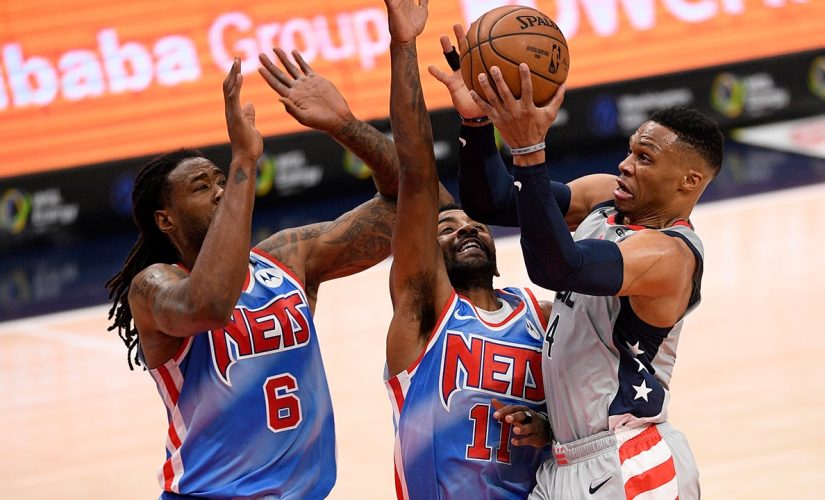 Westbrook, Beal hit late 3s, Wizards stun Nets 149-146