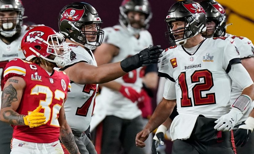 Chiefs’ Tyrann Mathieu gets into heated exchange with Tom Brady as Bucs lead at halftime