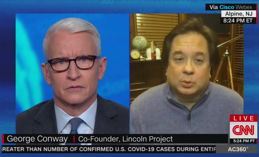 CNN’s Anderson Cooper avoids John Weaver during interview with Lincoln Project co-founder George Conway