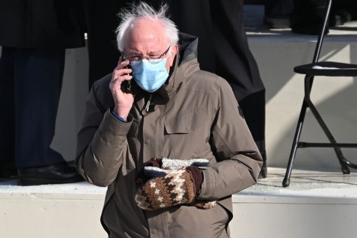 Bernie the Snowman? Connecticut artist sculpts mittened Sanders during cold snap