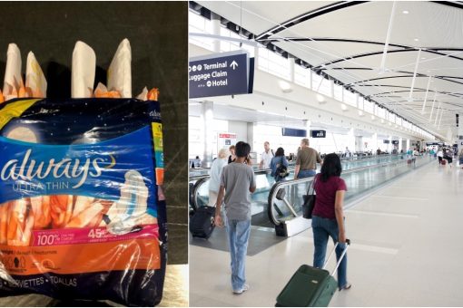 Passenger at Detroit airport caught sneaking $60G hidden in package of menstrual pads