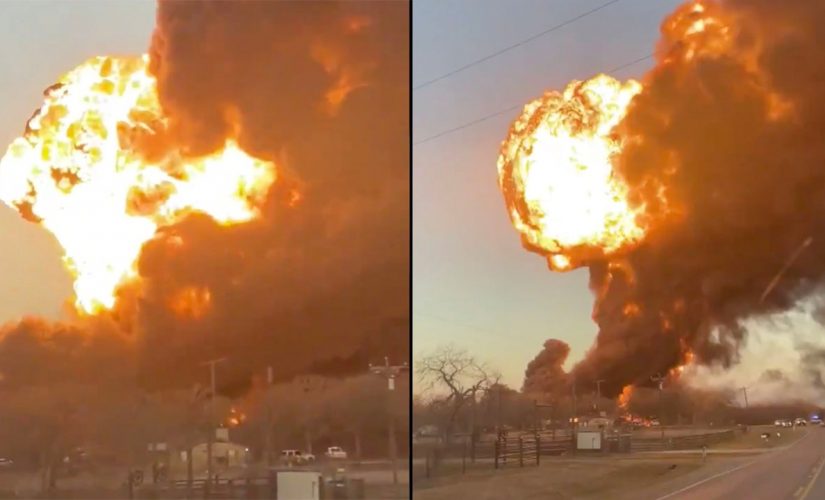 Train crashes in Texas with 18-wheeler truck