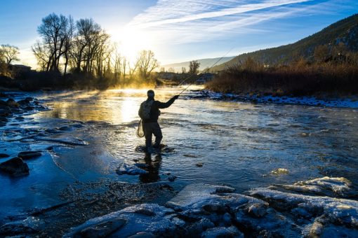 Colorado fly fisherman rides ice down river in TikTok video