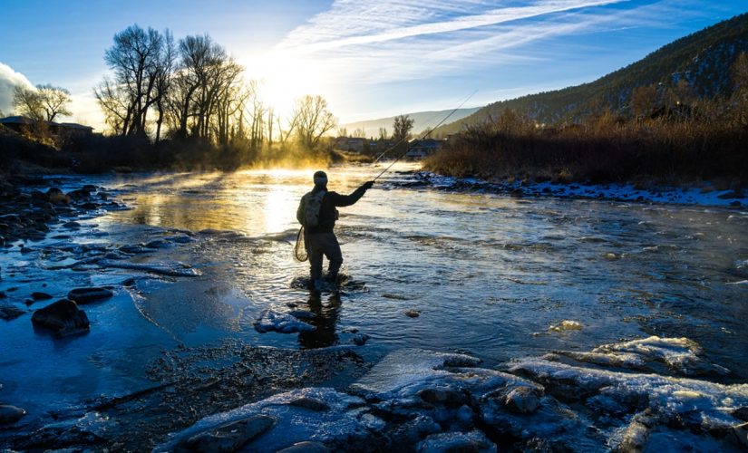 Colorado fly fisherman rides ice down river in TikTok video