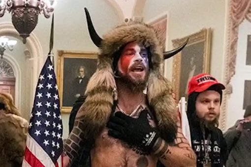 Man who wore horns at Capitol lost 20 pounds in custody: lawyer