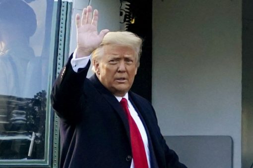 Trump drives past jubilant supporters at impromptu rally in Florida
