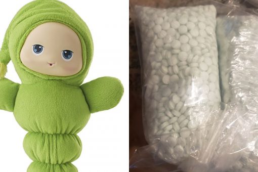 Suspected fentanyl pills found inside glow worm toy