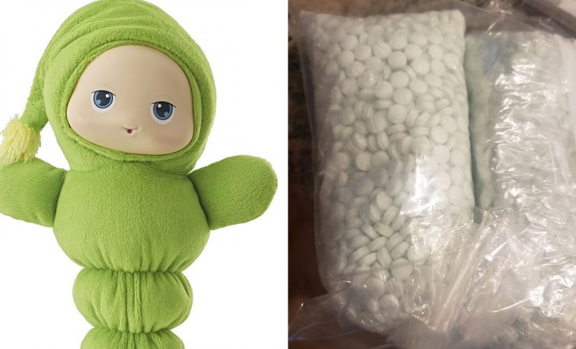 Suspected fentanyl pills found inside glow worm toy