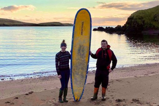 UK man’s lost surfboard returned after drifting 400 miles to Shetland Islands