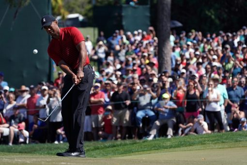 Tigers Woods incredible sand art tribute designed at St. Andrews following car crash