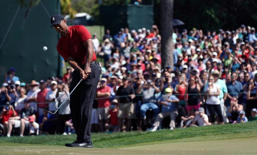 Tigers Woods incredible sand art tribute designed at St. Andrews following car crash