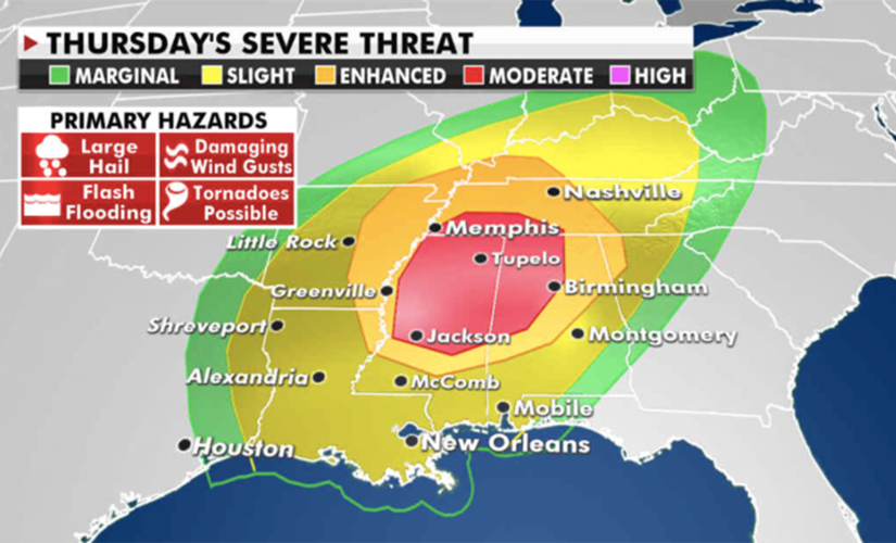 National weather forecast: Significant storm systems soak South