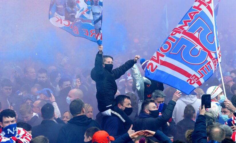 Rangers fans defy lockdown to celebrate 1st title in decade