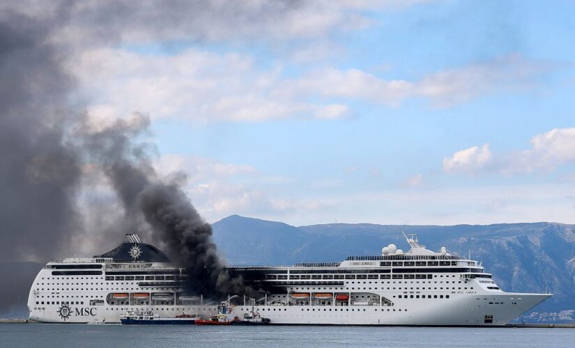 MSC cruise ship catches fire off Greek coast