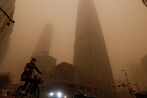 Flights canceled during China’s worst sandstorm in a decade
