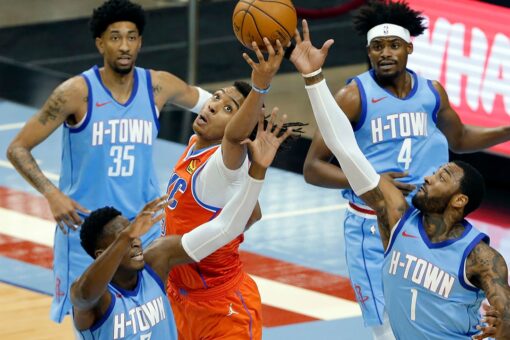 Rockets lose team-record 20th straight game, fall to Thunder