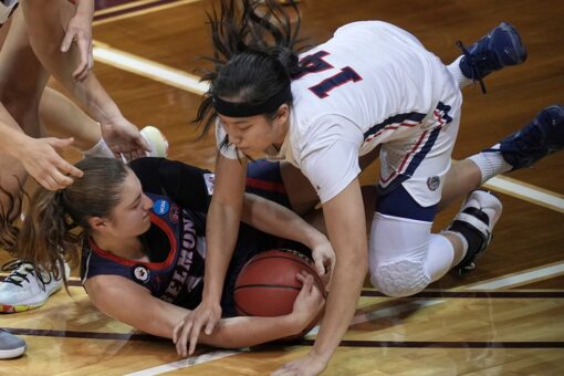 Wells 25 points for Belmont women in 1st NCAA win over Zags