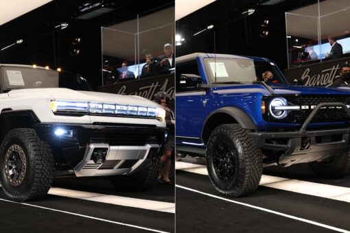 First GMC HUMMER EV and Ford Bronco auctioned for millions