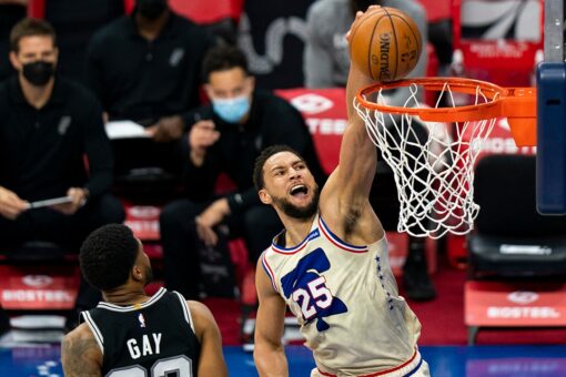 Sixers beat Spurs 134-99 in 1st game without injured Embiid