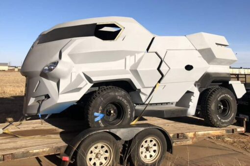 Judge Dredd’s futuristic monster movie truck is for sale