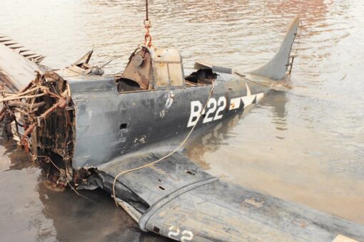 WWII-era plane pulled from Lake Michigan now on display at Virginia Beach