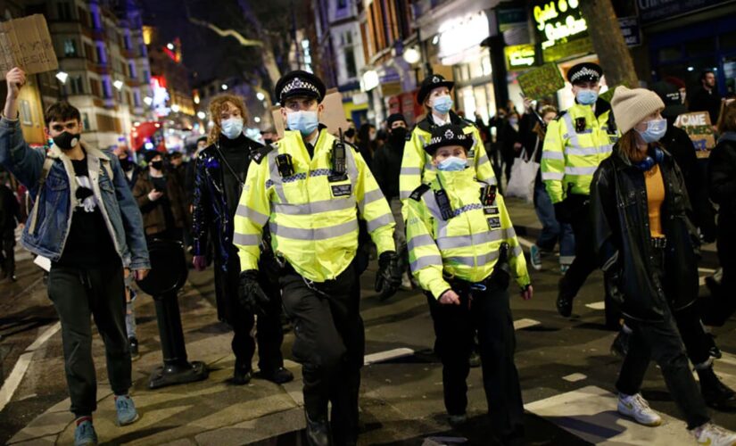 London protesters arrested at demonstration over policing powers and vigil of Sarah Everard