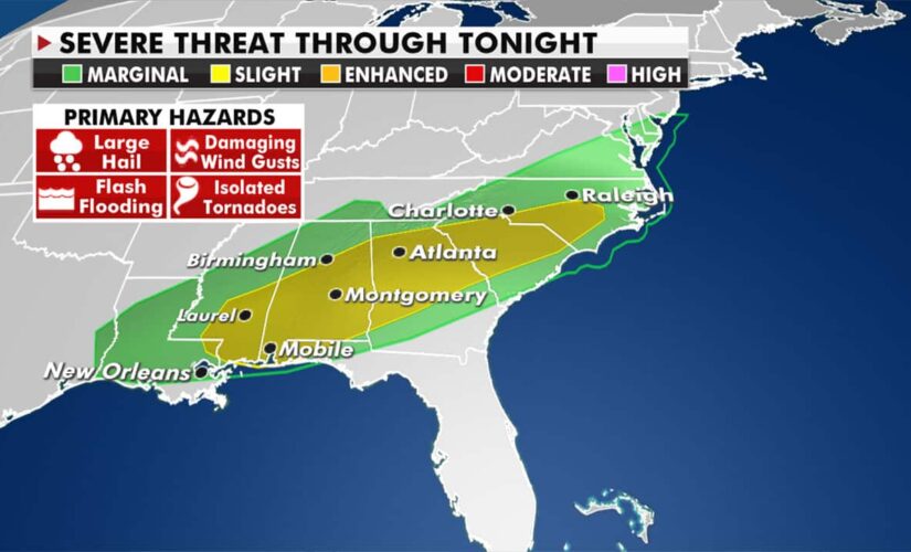 National weather forecast: Strong cold front to bring severe weather across eastern US