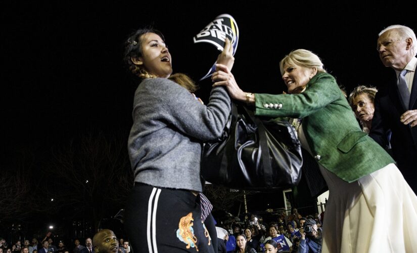 Jill Biden stiff-armed protester at campaign rally one year ago
