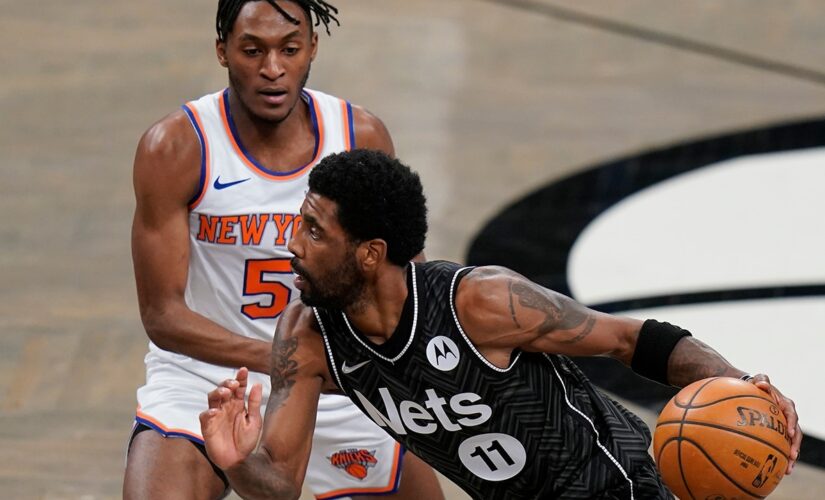 Irving’s 34, Harden’s triple-double help Nets edge Knicks