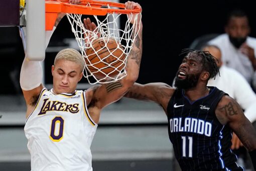Lakers hold off Magic 96-93, win again without LeBron, Davis