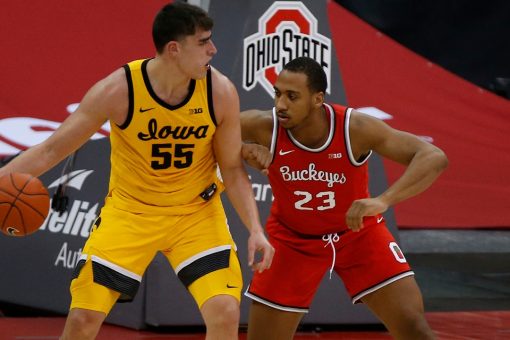 Garza, Weiskamp lead No. 9 Iowa over No. 4 Ohio State 73-57